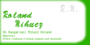 roland mihucz business card